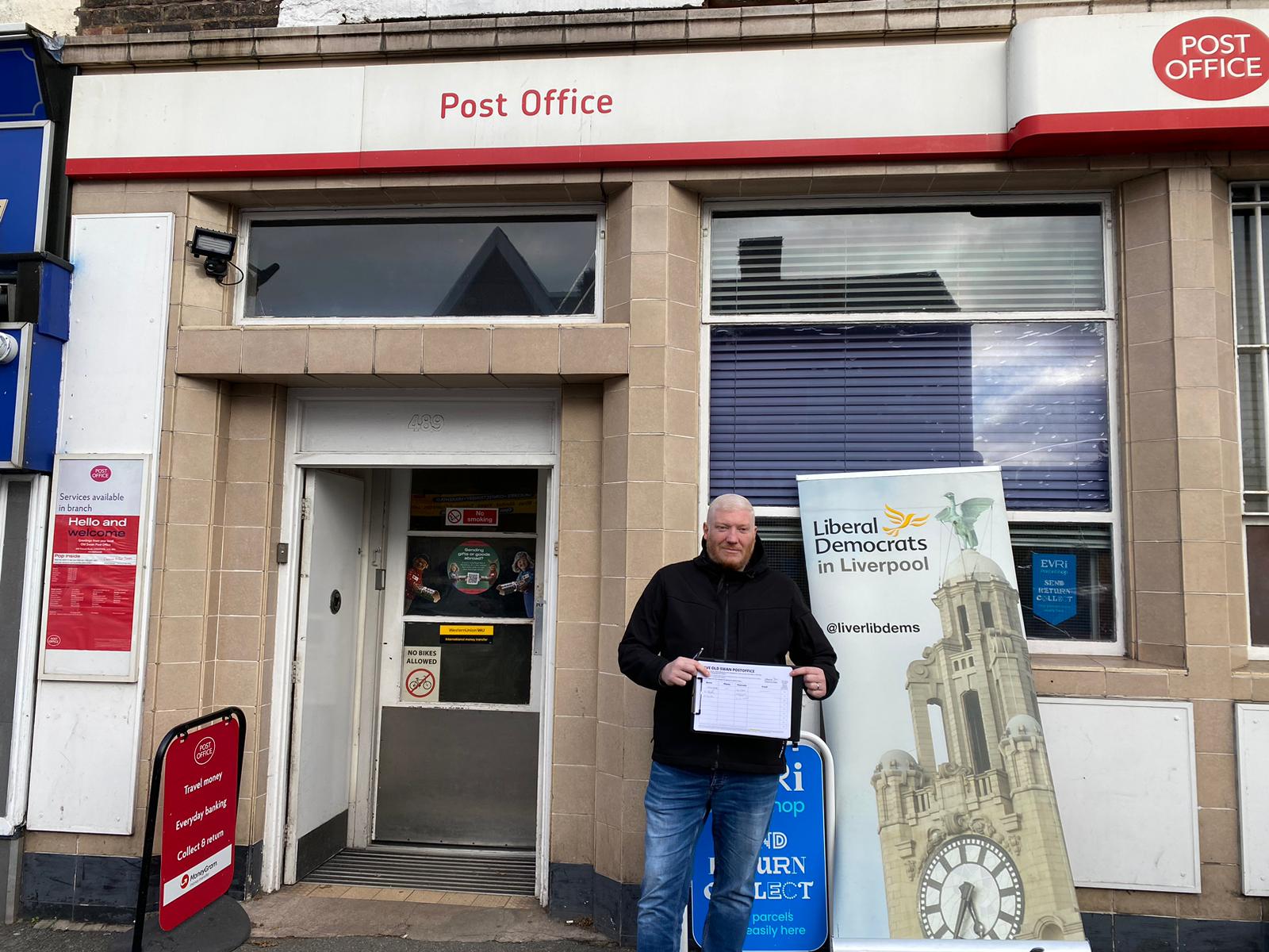 Craig outside Post Office 